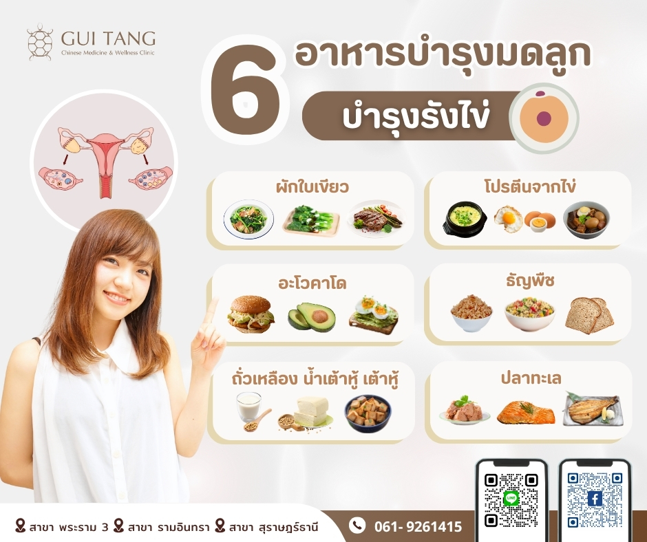 6 อาหารบํารุงมดลูกและรังไข่