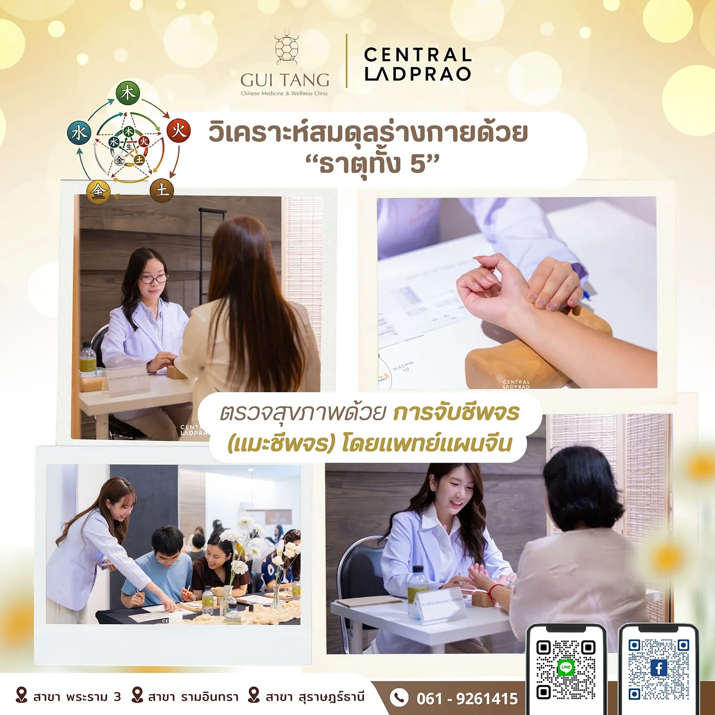 การวิเคราะห์สมดุลร่างกายด้วยศาสตร์ปัญจธาตุทั้ง 5 และการตรวจชีพจรโดยแพทย์แผนจีน