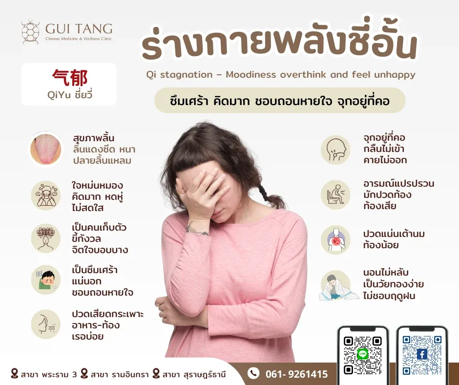 ร่างกายแบบชี่ติดขัด 气郁