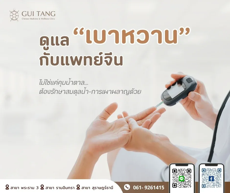 ดูแล “เบาหวาน” กับแพทย์จีน ไม่ใช่แค่คุมน้ำตาล…ต้องรักษาสมดุลน้ำ-การเผาผลาญด้วย