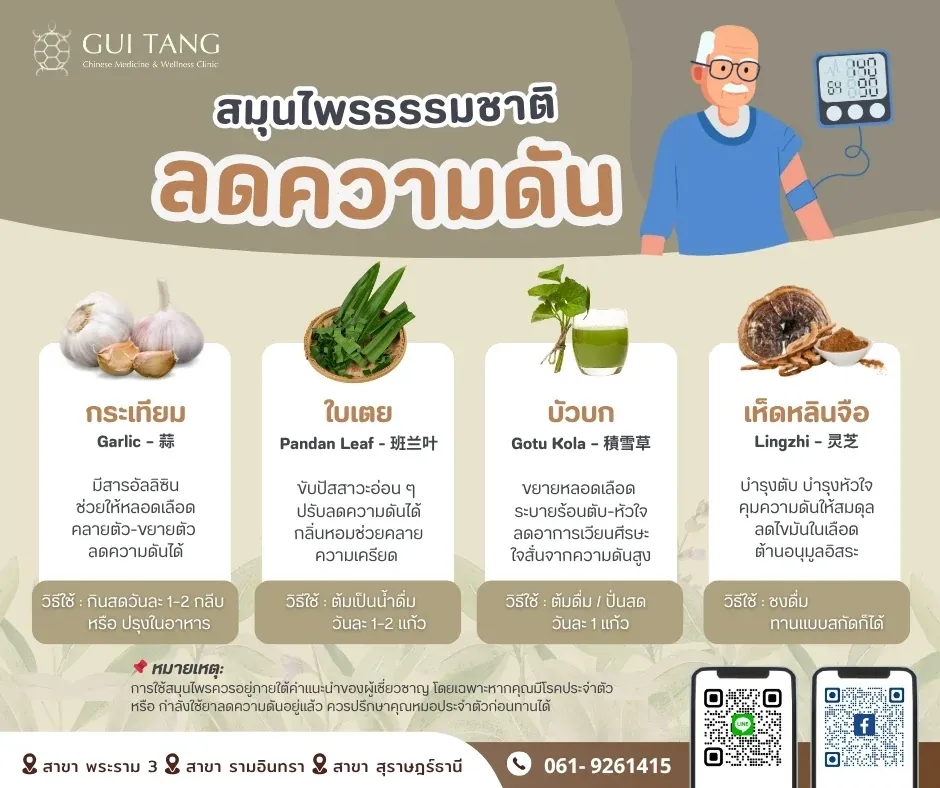 สมุนไพรธรรมชาติ ลดความดัน