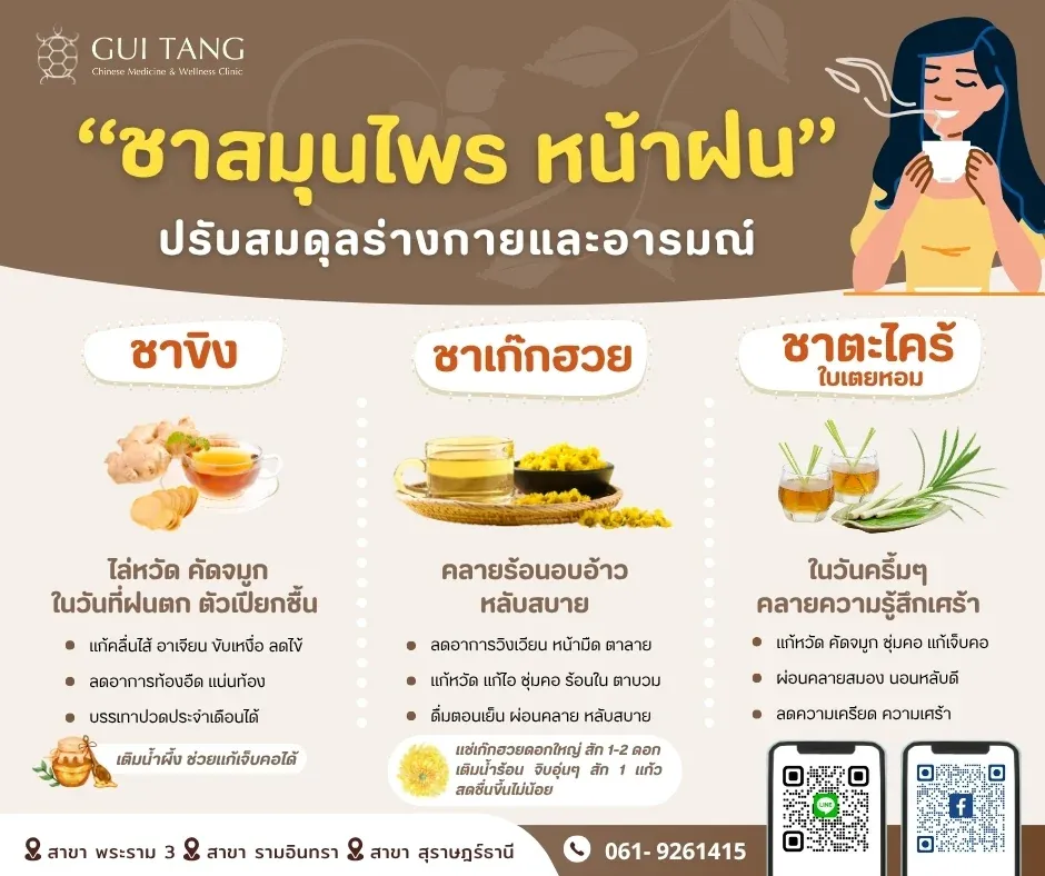 “ชาสมุนไพรหน้าฝน” ปรับสมดุลร่างกายและอารมณ์