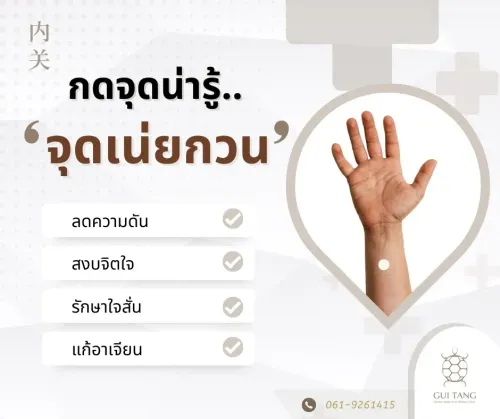 กดจุดน่ารู้ "เน่ยกวน 内关"