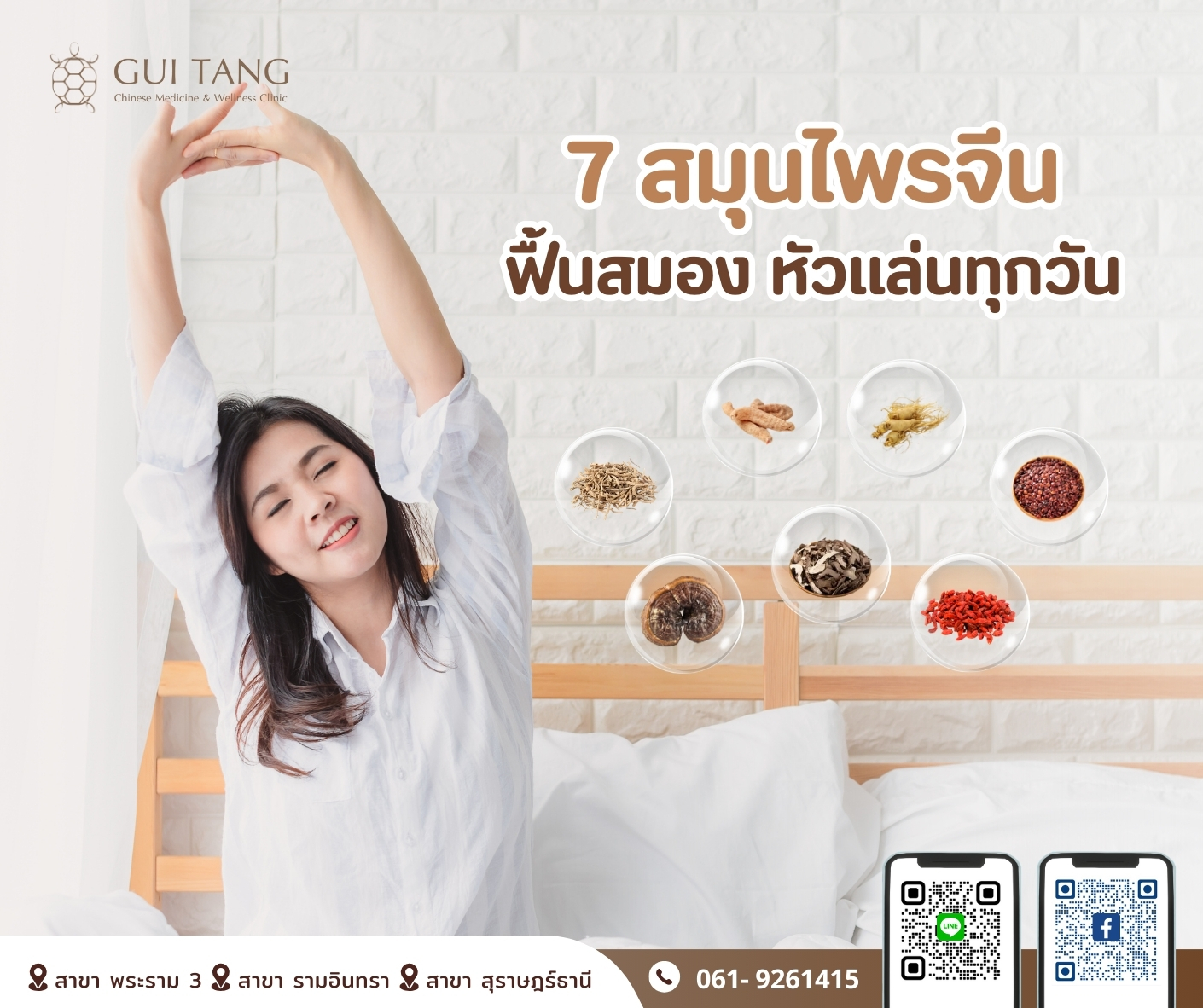 “7 สมุนไพรจีนฟื้นสมอง หัวแล่นทุกวัน”