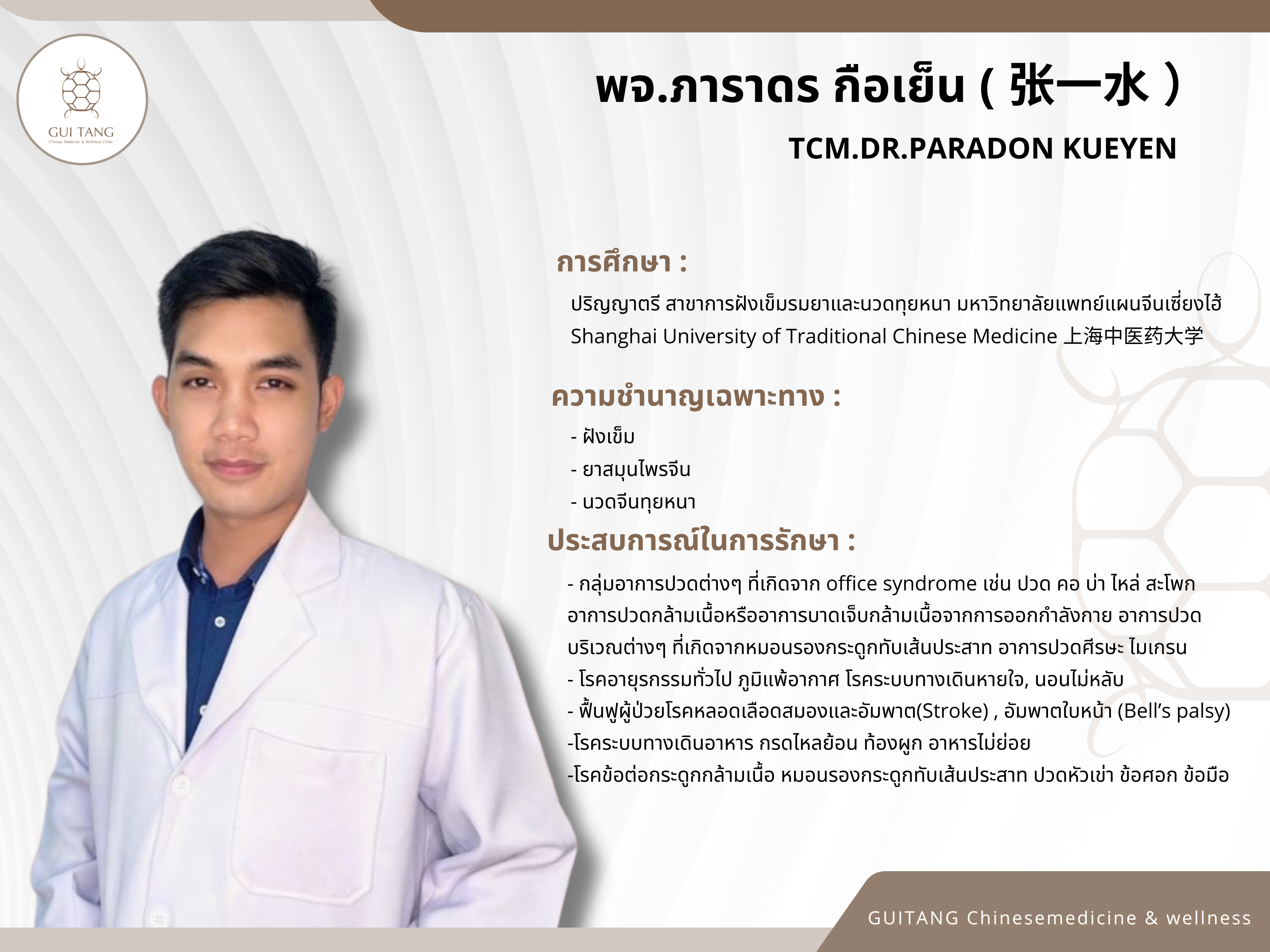 แพทย์จีนภาราดร กือเย็น (หมอจีนจางอีสุ่ย)